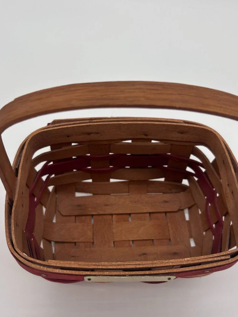 Longaberger Vintage Christmas Collection Mistletoe Handled Basket Signed 1987